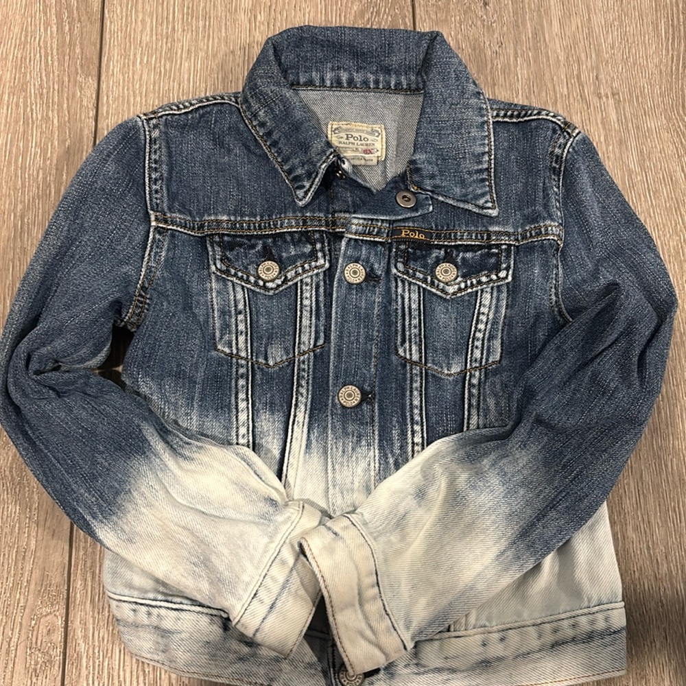 POLO Ralph Lauren Size 6x Dip Dye/Ombre Denim Jacket
